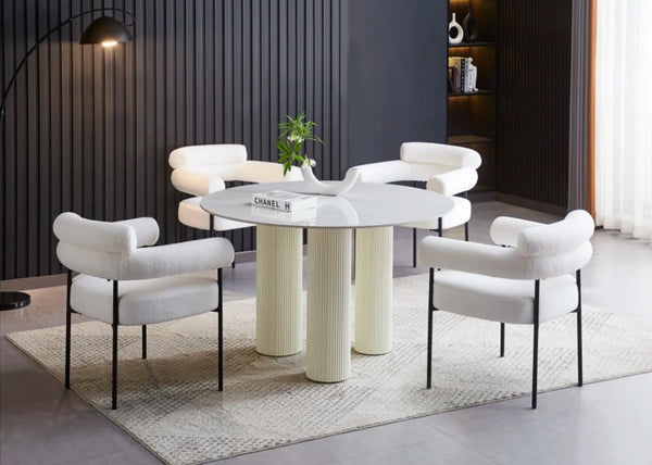 Chaise Avec Accoudoir Bulle Pied Metal Noir