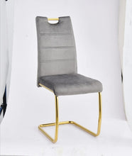 Chaise 103 Velours Pied Dore