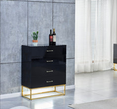 Commode Alya Laqué Pied Dore