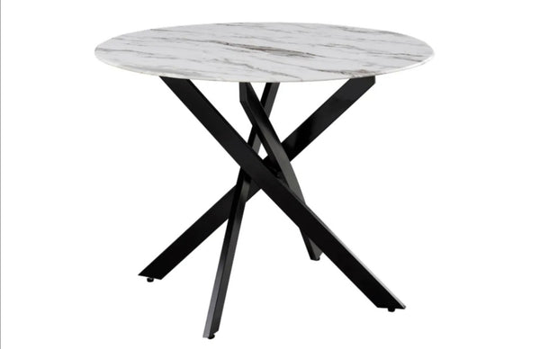 Table Repas Jessica Pied Metal Noir 100x75 CM