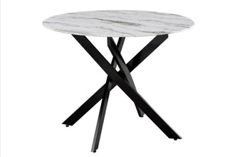 Table Repas Jessica Pied Metal Noir 100x75 CM