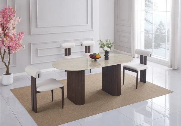 Table a Manger Roxy Pied Noyer Ceramique 180x90 CM