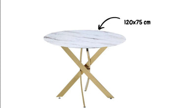 Table Repas Jessica Pied Gold 120x75 CM