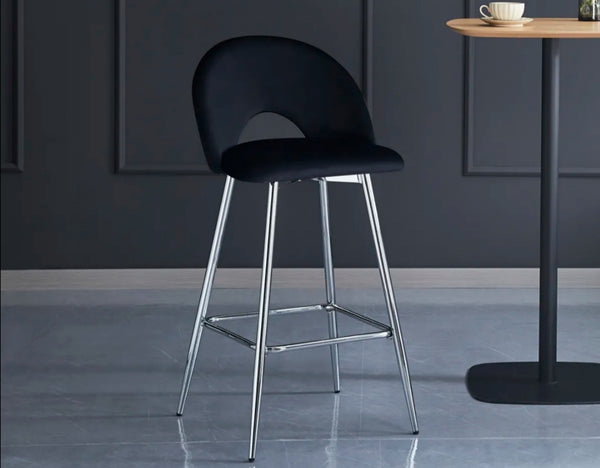 Tabouret de Bar Teddy Pied Chrome