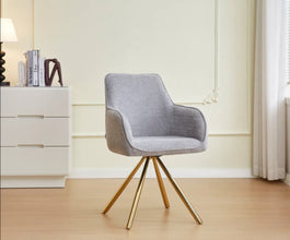 Chaise Avec Accoudoir LOLA Pied Gold