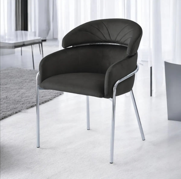 Chaise Emily Pied Argent