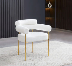 Chaise Avec Accoudoir Bulle Pied Gold