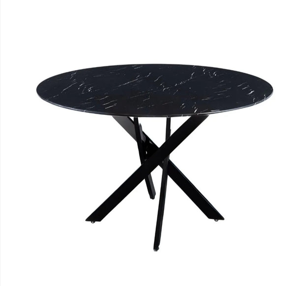 Table Repas Jessica Pied Metal Noir 120x75 CM