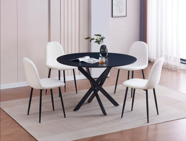Table Repas Jessica Pied Metal Noir 120 XXL