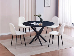 Table Repas Jessica Pied Metal Noir 120 XXL