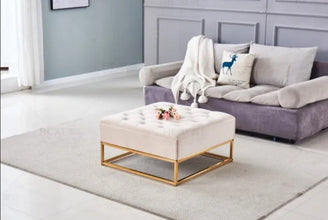 Table Basse a Tiroirs Gold 80x80x43 CM