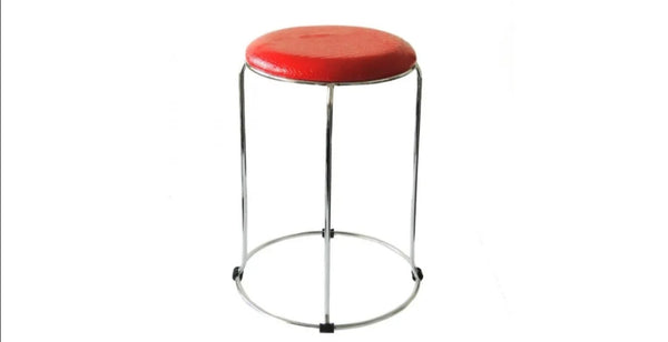 Tabouret Empilable En Similicuir Croco