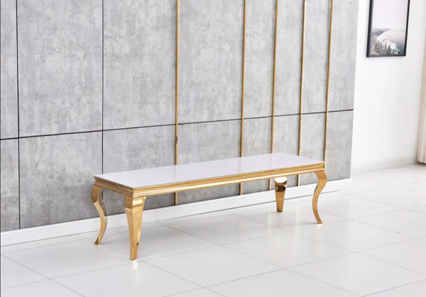 Meuble TV Baroque Gold Blanc 160x45x45 CM