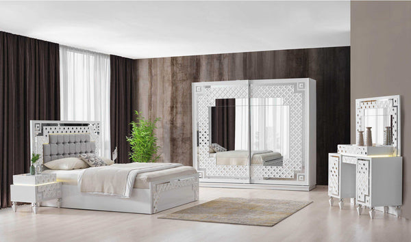 Chambre à coucher Cristal Silver – Élégance et raffinement