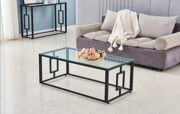 Table Basse Sophie Metal Transparent 120x60x45 CM