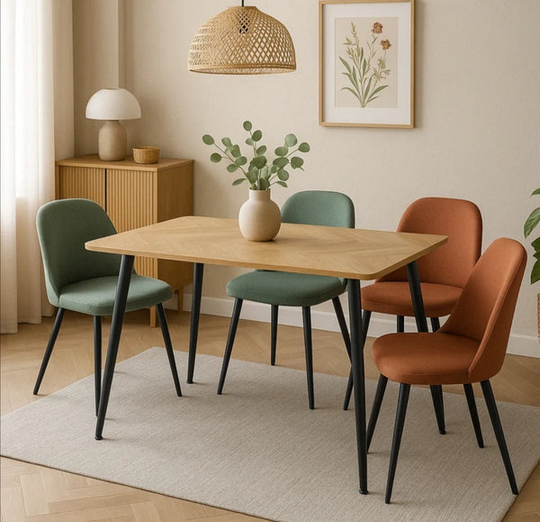 Table Repas Ammo Pied Metal Noir 120x70 CM