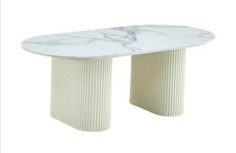 Table Basse Roxy Pied Beige Ceramique 120x60x45 CM