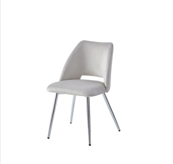 Chaise Velours Pied Argent