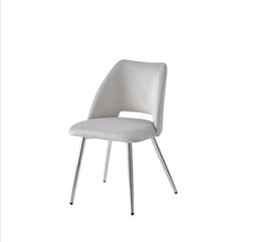 Chaise Velours Pied Argent