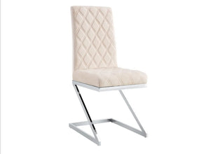 Chaise Cocomat Matelasse Pied Chrome