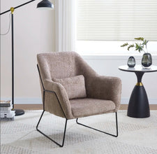 Fauteuil Baska Metal Noir Laine