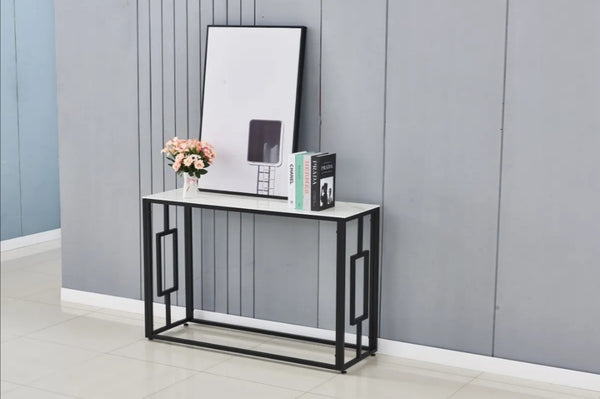Console Sophie Metal Marbre Blanc 120x40x78 CM