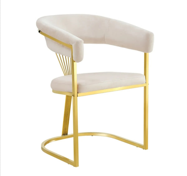 Chaise Avec Accoudoir Brittany Pied Gold