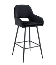 Tabouret de Bar Athena Pied Noir Velours
