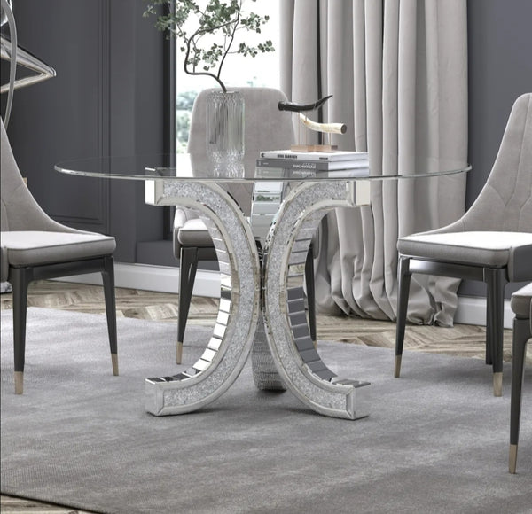 Table Repas Eclat Plateau Miroir 130x75