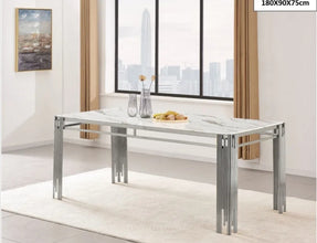 Table a Manger Flute Chrome 180x90x75 CM