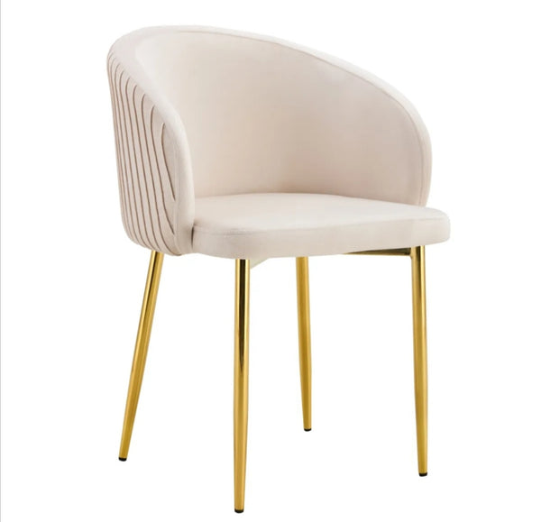 Chaise Avec Accoudoir Carlita Pied Gold