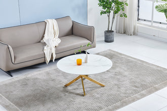 Table Basse Olivia Pied Doré