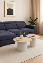 Table basse Mina Pied Blanc Plateau Ceramique