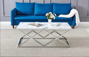 Table Basse Triangle Chrome 120x60 CM