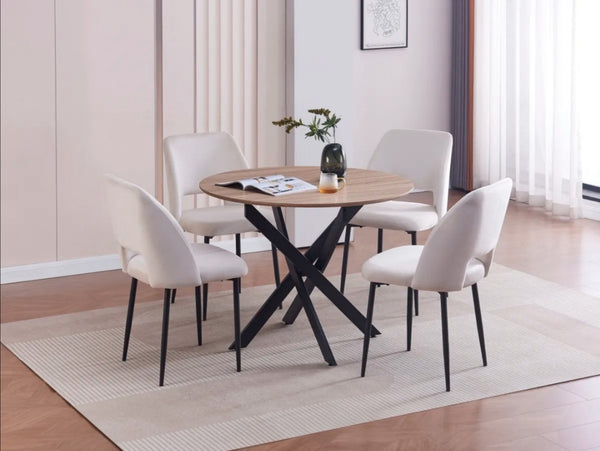 Table Repas Jessica Pied Metal Noir 120 XXL