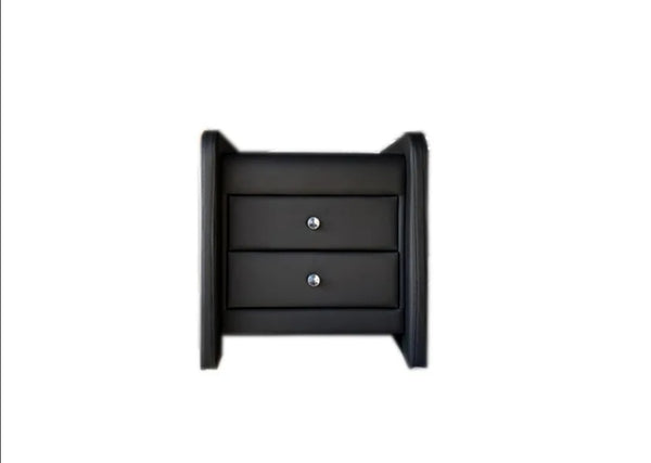 Chevet Edgar Similicuir Noir 48x48x50 CM