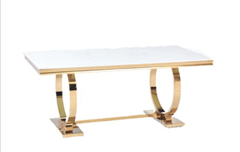 Table Repas Omega Pied Gold 180x90 CM