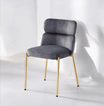 Chaise Stephany Velours Pied Dore