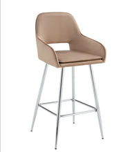 Tabouret de Bar Athena Pied Argent Velours