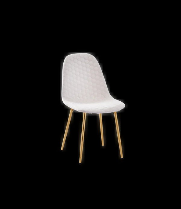 Chaise Scandinave Alveole Pied Gold