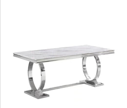 Table Repas Omega Pied Chrome 180x90 CM