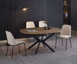 Chaise Cali Pied Metal Noir