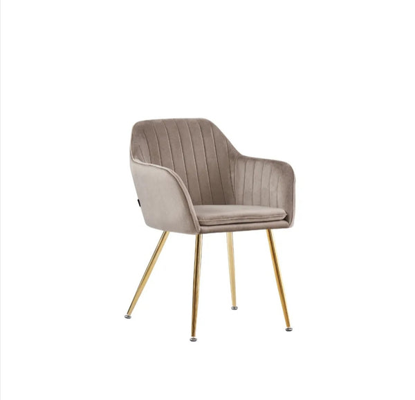 Chaise Avec Accoudoir Kanvas Pied Gold