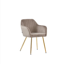 Chaise Avec Accoudoir Kanvas Pied Gold