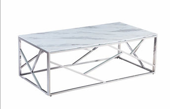 Table Basse Geomag Chrome 120x60x45 CM