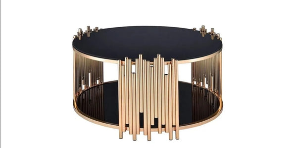 Table basse Stick Gold Noir 90x45 CM