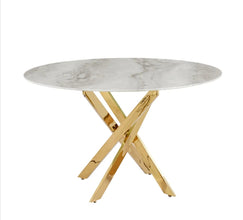 Table Repas Jessica Pied Gold 120x75 CM