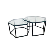Table Basse Gigogne Duo Hexagone Pied Noir