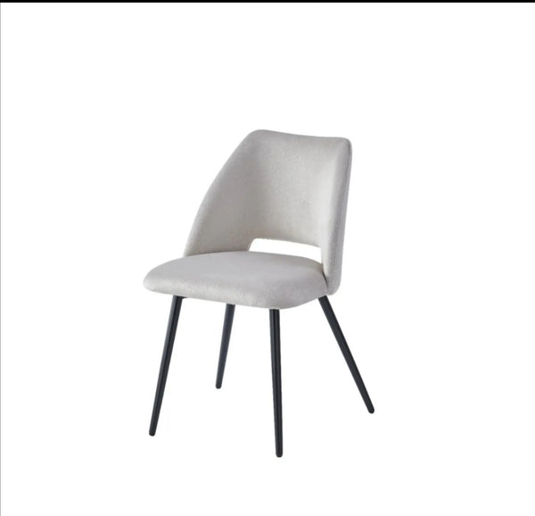 Chaise Velours Pied Noir