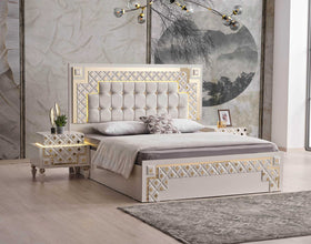 Chambre à coucher Cristal Gold – Élégance et luxe contemporain